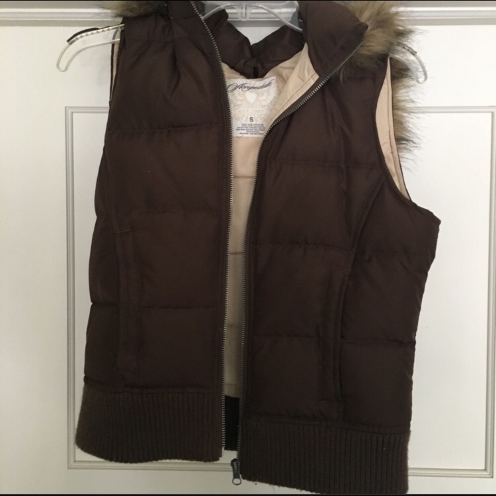 Aeropostale Puffer Vest with Removable Hood